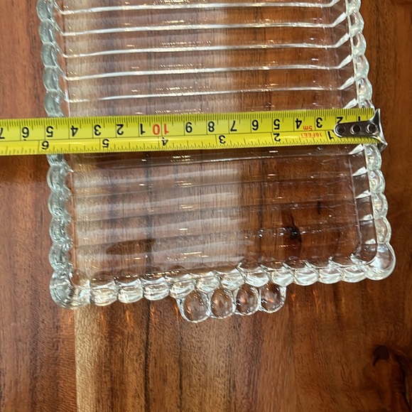 Vintage Hazel Atlas Glass Snacking Tray with built in Ashtray - Picture 6 of 7